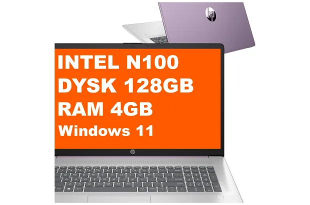 Laptop HP 17-cn3163ds / BS6Y5UA / Intel N100 / 4GB / 128GB UFS / Intel UHD / HD+ / Win 11 / Fioletowy