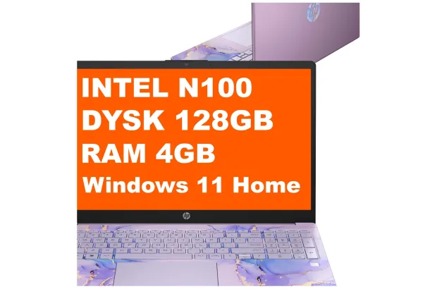 Laptop HP 15-fd0108ds / AA2K9UA / Intel N100 / 4GB / 128GB / Intel UHD / HD / Win 11 / Fioletowy