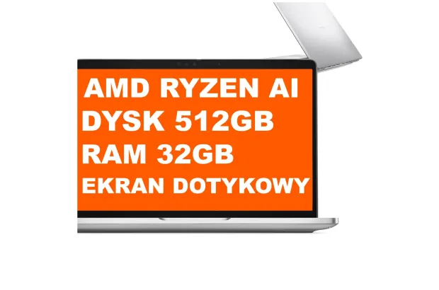 Laptop Dell Pro 13 Plus 2w1 / K7DT3 / Ryzen AI 7 / 32GB / 512GB / Radeon 860M / WUXGA / W11 Pro / Dotyk / Srebrny