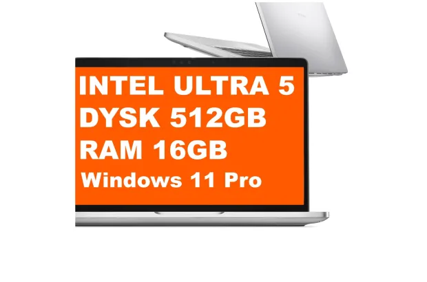 Laptop Dell Pro 13 Plus / PRO0186522-R0028900-SA / Ultra 5 / 16GB / 512GB / Intel Arc / WUXGA / Win 11 Pro / Srebrny