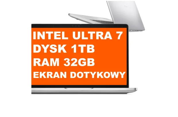 Laptop Dell Pro 13 Plus / PRO0185712-R0028733-PC / Ultra 7 / 32GB / 1TB / Intel Graphics / WUXGA / Dotyk / Win 11 Pro / Srebrny