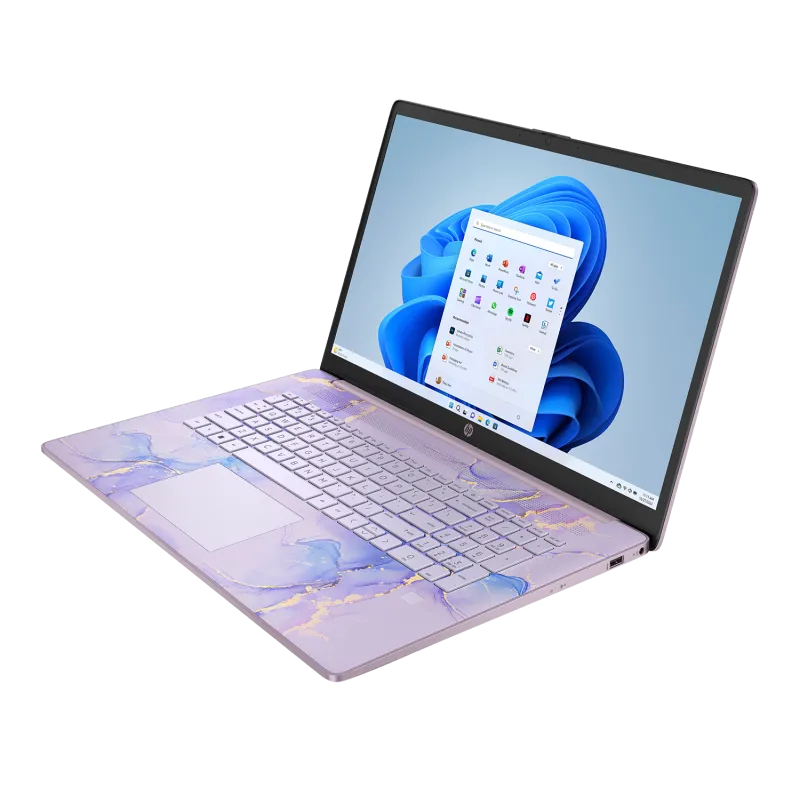 Laptop edukacyjny HP 17-cn3143ds / BK1C2UA / Intel N100 / 8GB / UFS 128GB / Intel UHD / HD+ / Dotyk / Win 11 / Fiolet