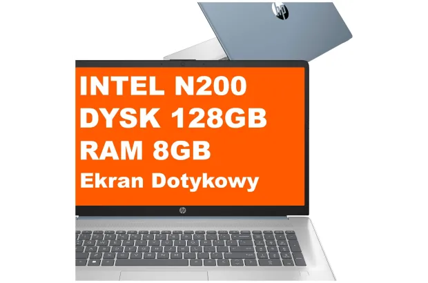 Laptop HP 17-cn3107ds / AD7K0UA / Intel N200 / 8GB / 128GB UFS / Intel UHD / HD+ / Dotyk / Win 11 / Niebieski