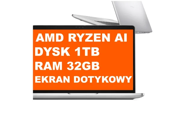Laptop Dell Pro 13 Plus 2w1 / K7DT3 / Ryzen AI 7 / 32GB / 1TB / Radeon 860M / WUXGA / W11 Pro / Dotyk / Srebrny