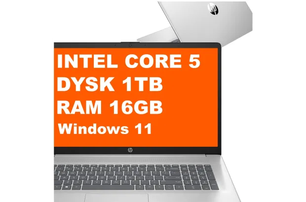 Laptop HP 17-cn4003ca / A00XPUA / Core 5 / 16GB / 1TB / Intel Graphics / FullHD / Win 11 / Srebrny