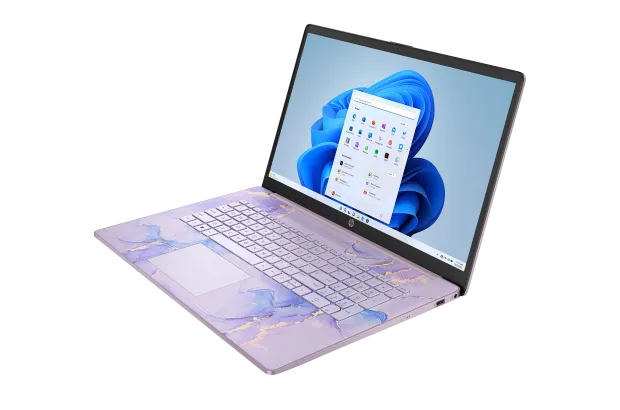 Laptop edukacyjny HP 17-cn3143ds / BK1C2UA / Intel N100 / 8GB / UFS 128GB / Intel UHD / HD+ / Dotyk / Win 11 / Fiolet