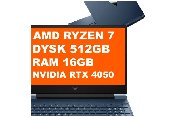Laptop gamingowy HP Victus 15-fb3027nw / C39MSEA / Ryzen 7 / 16GB / 512GB / RTX 4050 / FullHD / 144Hz / Win 11