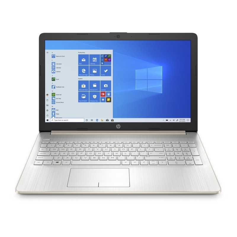 OUTLET Laptop HP 15-da0019ds / 1X5W5UAR / Intel Gold 5405U / 8GB / SSD 256GB / Intel UHD / HD / Dotyk / Win 11 / Złoty