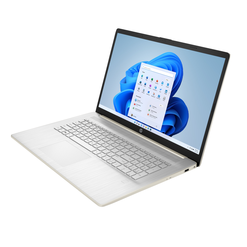 Laptop HP 17-cn0052ds / 700J1UA / Intel N4120 / 4GB / SSD 128GB / Intel UHD / FullHD / Win 11 / Złoty
