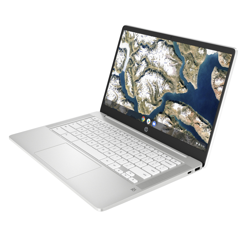 Laptop HP Chromebook 14a-na0005na / 65T58EA / Intel N5030 / 8GB / eMMC 128GB / Intel UHD / FullHD / Chrome OS / Biały