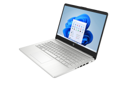Laptop HP 14-fq1078nr / 4E2C8UA / AMD Ryzen 7 / 16GB / SSD 512GB / AMD Radeon / HD / Win 11 / Srebrny