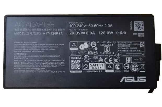 ORYGINALNY ZASILACZ ASUS MSI 120W 20V 6A 4.5X3.0MM PIN