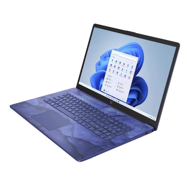 Laptop HP 17-cp0028ds / 73T17UA / AMD Ryzen 3 / 8GB / SSD 256GB / AMD Radeon / HD+ / Dotyk / Win 11 / Niebieski