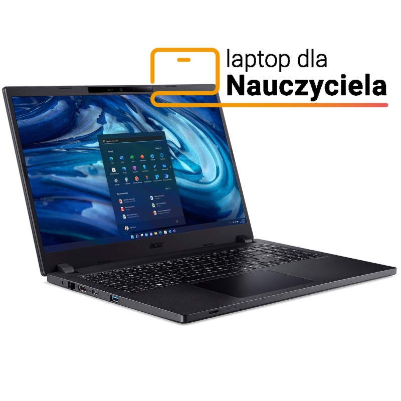 Laptop Acer TravelMate P2 TMP215-54 NX.VYEEP.007 / Intel i3-12 / 8GB / SSD 256GB / Intel Xe / FullHD / Win 11 Pro  edu/ Czarny