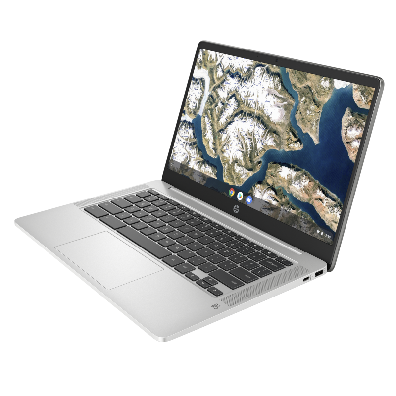 Laptop HP Chromebook 14a-na1083cl / 67U94UA / Intel N4500 / 4GB / eMMC 128GB / Intel UHD / FullHD / Chrome OS / Srebrny